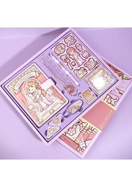 C Küçük Mochi Yeni Ürün Ranran Yıldız El Kitabı Hediye Kutusu El Kitabı, Defter, Günlük Kitabı, Büyük Hediye Çantası Komple Set (Yurt Dışından)