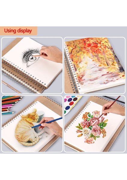 16K-SOL Profesyonel Eskiz Defteri Boş Suluboya Dizüstü 160 Gsm Spiral Günlüğü Sanat Okul Malzemeleri Kalem Çizim Not Defteri Kırtasiye (Yurt Dışından) fırsatları