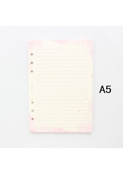 Pembe Sadece Kağıt Sayfalar Domikee Sevimli Yaratıcı Altın Folyo Yıldız Desen 6 Halkalar Doldurulabilir Defterler Iç Kağıt Sayfalar Kırtasiye Malzemeleri A5A6 40 Sayfa (Yurt Dışından)