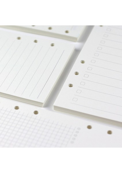 Satır A5 Toplam 45 Sayfa A5 A6 Gevşek Yaprak Defter Dolum Spiral Ciltleyici Planlayıcı Iç Sayfa Iç Kağıt Süt Ürünleri Haftalık Aylık Plan Yapılacaklar Çizgi Nokta Izgarası (Yurt Dışından)