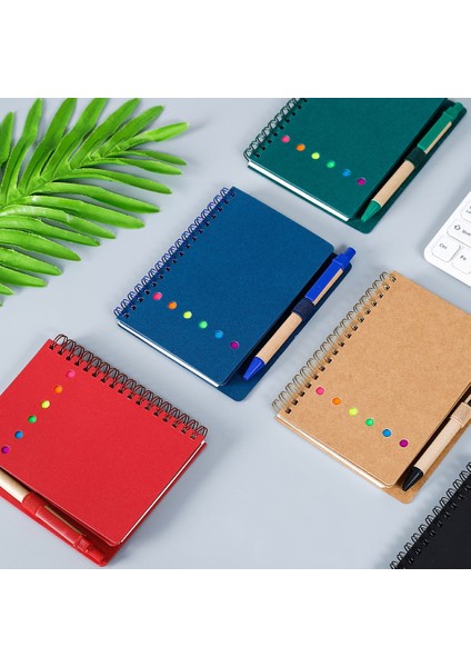 Siyah Sayfa Marker Kraft Kağıt Kapak Yapışkan Notlar Astarlı Spiral Defter Not Defteri Kalemli Iş Not Defteri Renkli Dizin Sekmeleri (Yurt Dışından)