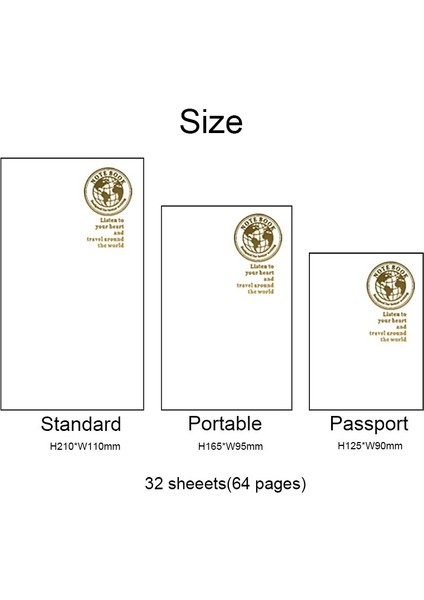 M Kraft Boş Retro Folyo Altın Kapak Gezginler Dizüstü Midori Defter ve Günlük Ekleme Dolum Standart Pasaport Için Dolum Dolgu Kağıdı (Yurt Dışından) indirimleri