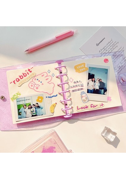 10 Adet 2 Kuşak Çanta Skysonıc Kare Bağlayıcı Toplama Kitabı Dıy Kollu Dizüstü Dolum Kağıtları Idol Goo Kart Dergisi Glitter Mermi El Kitabı (Yurt Dışından)