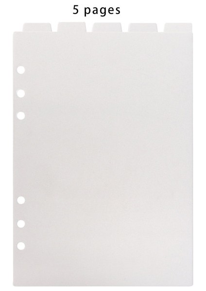5 Sayfa-A5 6 Adet A6 A5 Pvc Şeffaf Defter Spiral Bağlayıcı Dizin Ayırıcı Sayfa Bölücüler Günlüğü Kitap Etiket Kırtasiye (Yurt Dışından)