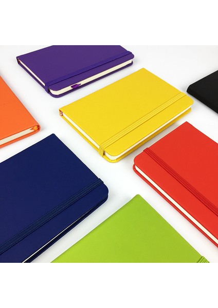 Mor 21X14 A5 Bullet Defter Dergisi Kırtasiye Malzemeleri Retro Elastik Bandaj Ciltli Düz Renk Mürekkep Geçirmez Kalın Kağıt Günlüğü Ofis (Yurt Dışından) fiyatları