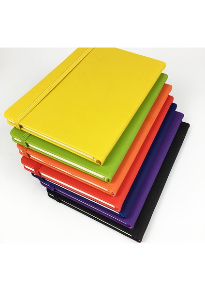 Mor 21X14 A5 Bullet Defter Dergisi Kırtasiye Malzemeleri Retro Elastik Bandaj Ciltli Düz Renk Mürekkep Geçirmez Kalın Kağıt Günlüğü Ofis (Yurt Dışından) modelleri