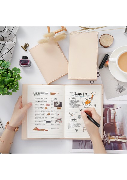 Siyah A6 A6 100% Hakiki Deri Defter Planlayıcısı Kitap Kapağı A6 Md Günlüğü Orijinal Günlük Çizim Eskiz Defteri (Yurt Dışından) indirimleri