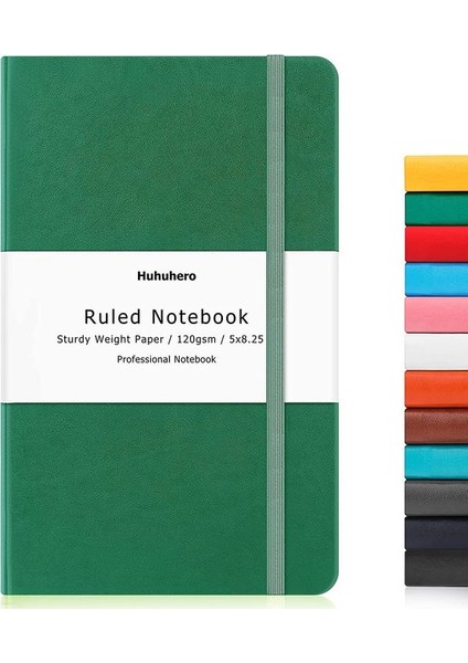 Çizgili Yeşil A6 Defter Dergisi Sert Kapak, Çizgili/boş/noktalı Ince Iç Cepli Premium Kalın Kağıt, Günlük Yazımı Için Suni Deri (Yurt Dışından)