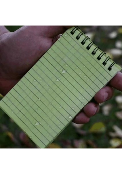128X76X7 mm Taktik Su Geçirmez Defter Kamuflaj Pvc Kapak Bloknot Günlük Yapılacaklar Listesi Gevşek Yaprak Bobin Not Defteri Yağmurda Yazma Kağıdı (Yurt Dışından)