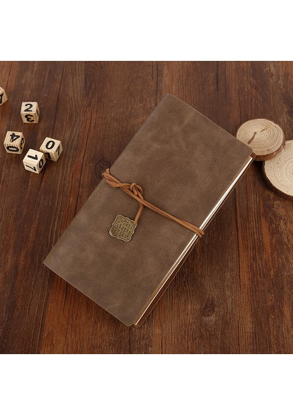 Bir Journamm 60 Sayfa/kitap 11*21 cm Boş Kağıt Defter Önemsiz Dergisi Pu Deri Kitap Kapağı Dıy Scrapbooking Planlayıcısı Vintage Defter (Yurt Dışından)