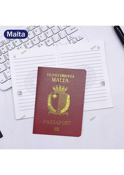 Malta 9X12.5 32 Ülke Pasaport Sahne Hattı Dizüstü Mini Cep Not Defteri Filme Simülasyon Yaratıcı Hediye 3 Alana 1 Bedava (Yurt Dışından)