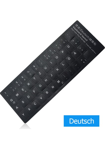 Deutsch Rusça Ingilizce Fransızca Ispanyolca Koren Arapça Portekizce Klavye Çıkartmalar Dizüstü Pc Için Standart Mektup Düzeni Klavye Kapakları (Yurt Dışından)