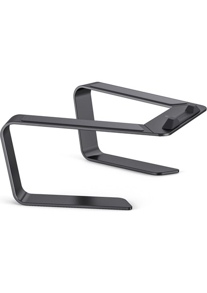 Siyah Çift Katmanlı Alüminyum Dizüstü Standı Macbook Pro iPad Air Bilgisayar Tablet Yükseltici Braketi Için Taşınabilir Dizüstü Destek Tutucu (Yurt Dışından)