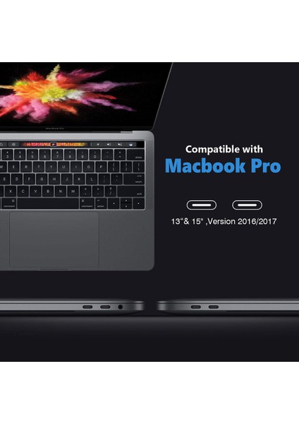 Gümüş 6 In 1 Alüminyum USB C Hub USB Tip C Hub Adaptörü Dongle MacBook Pro 13 "15" 2016 2017 Thunderbolt 3 Usb-C Verileri Için Uyumlu (Yurt Dışından)
