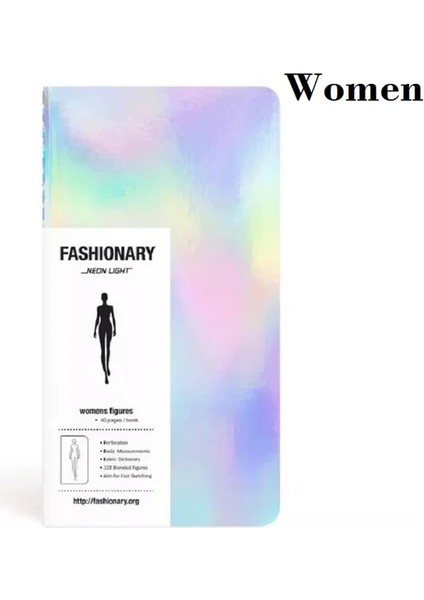 Bayan Mini Neon Bayan Mini Eskiz Defteri Profesyonel Moda Tasarımı Vücut Şablonları 20 Sayfa Kağıt (Yurt Dışından)