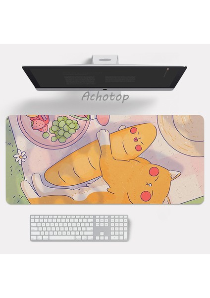 CN00263 Sevımlı (2) 700X300X2MM Büyük Anime Pembe Mousepad Gamer Sevimli Kawaii Xxl Oyun Mouse Pad Kauçuk Otaku Kilitleme Kenar Büyük Moda Dizüstü Dizüstü Sümen (Yurt Dışından)