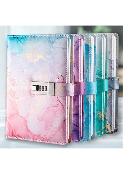 Mavi A5 A5 Şifre Defter Iç Sayfa Kombinasyonu Kilitli Günlük Basit Öğrenci El Kitabı Gezginler Kırtasiye Ofis Okul Kaynağı (Yurt Dışından)