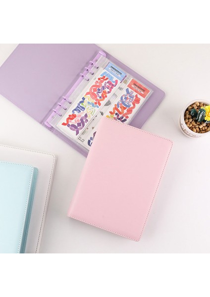 15 Yaprak Yiwi A5 Macaron Pu Deri Bağlayıcı Kollu 1 P 2 P 4 P Şeffaf Fotoğraf Albümü Bağlayıcı Dolum Iç Kollu Fotocard Tutucu (Yurt Dışından) modelleri