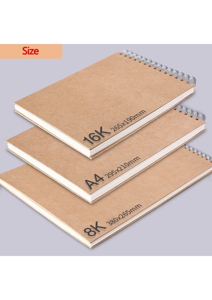 A4-Top Profesyonel Eskiz Defteri Boş Suluboya Dizüstü 160 Gsm Spiral Günlüğü Sanat Okul Malzemeleri Kalem Çizim Not Defteri Kırtasiye (Yurt Dışından) modelleri