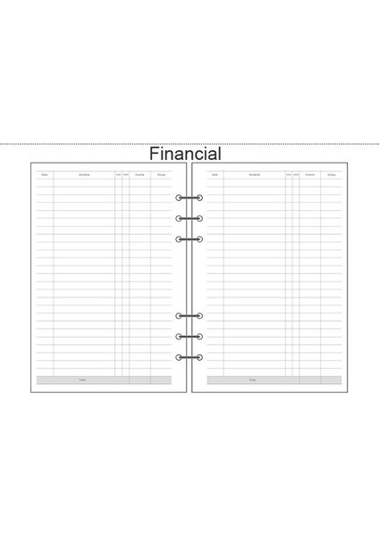 Finansal A5 A5 A6 A7 Woodfree Baskı Kağıdı Planlayıcısı Iç Sayfalar Filofax Yaratıcı Ofis Defter Spiral Dolgu Kağıtları Bağlayıcı Iç Sayfa (Yurt Dışından)