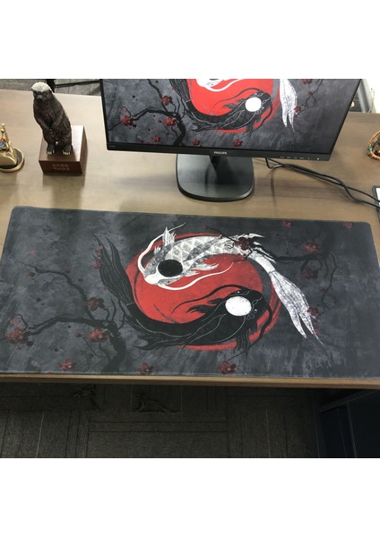 00326 Kedı 300X600X3MM Büyük Tai Chi Balık Mousepad Gamer Xxl Oyun Mouse Pad Kauçuk Su Geçirmez Büyük Dizüstü Dizüstü Bilgisayar Masası Mat Oyun Nötr Fare Mat (Yurt Dışından) fırsatları