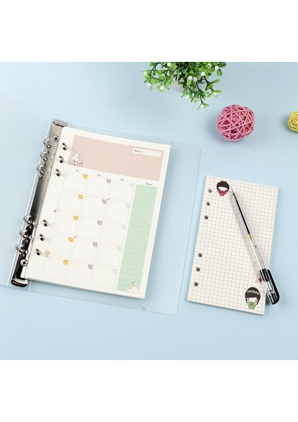 Boş A5 45 Sayfa A5 A6 Gevşek Yaprak Defter Kağıdı Yedek Spiral Ciltleme Dizini Iç Sayfa Günlük Aylık Haftalık Ajanda (Yurt Dışından) fırsatları