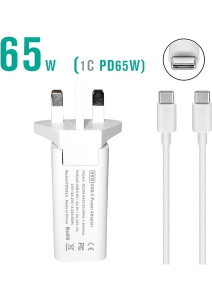 Beyaz-Ingıltere 45W 65W 20V 3.25A USB Tip C Pd Şarj Cihazı USB C Güç Dizüstü Bilgisayar Adaptörü Için Macbook Pro 12 13 Huawei Matebook Hp Dell Xps Dizüstü Bilgisayarlar (Yurt Dışından)