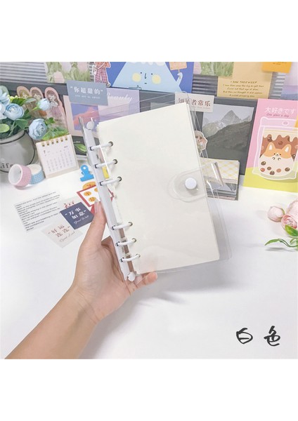 Beyaz A5 A6/a5 Pembe Mavi Mor Bağlayıcı Defter Kapağı Fotoğraf Etiket Toplama Kitap Günlüğü Gündem Planlayıcısı Kağıt Okul Kırtasiye (Yurt Dışından) modelleri