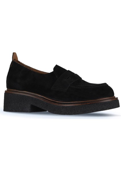 Siyah Süet Kadın Loafer 01WZ4302 fiyatları