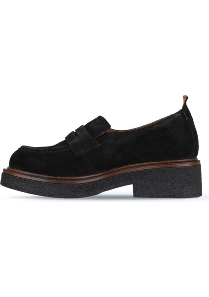 Siyah Süet Kadın Loafer 01WZ4302 modelleri
