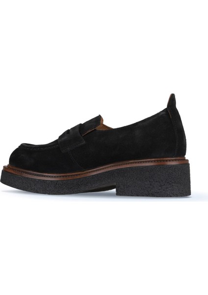 Siyah Süet Kadın Loafer 01WZ4302 fırsatları