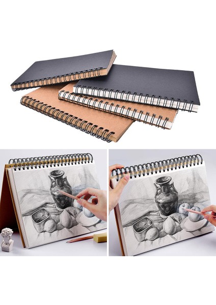 Kraft -Kraft Kağıt Defter Planlayıcısı Çizim Boyama Profesyonel Sığır Kartı Eskiz Kağıt Kitap Okul Malzemeleri Kırtasiye Eskiz Defteri (Yurt Dışından) modelleri
