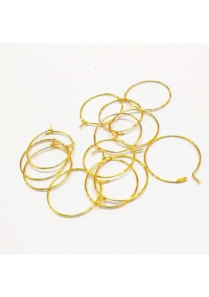 Altın 30MM 20 Adet 316L Paslanmaz Çelik 15 20 25 30 35MM Hipoalerjenik Altın Yuvarlak Daire Tel Küpe Çemberler Dıy Takı Yapımı Için Bulgular (Yurt Dışından)