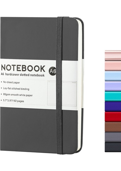 Gri A6 Defterler ve Dergiler Küçük Günlük Dizüstü Not Defteri Sketchbook Kırtasiye Yazma Pedleri Ofis Okul Malzemeleri (Yurt Dışından)