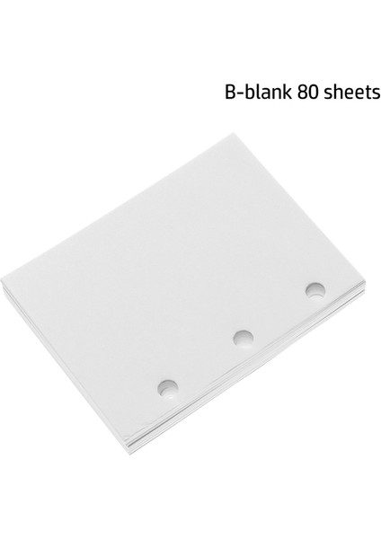 B-Boş 80 Yaprak Mini 3 Delik Gevşek Yaprak Bağlayıcı Defter Kapağı Pvc Taşınabilir Bloknot Dosya Klasörü Yaratıcı Cep Günlüğü Ofis Kırtasiye Malzemeleri (Yurt Dışından)