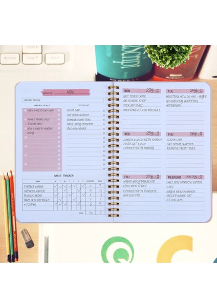 Ingilizce Pembe 2023 A5 Gündem Planlayıcısı Dizüstü Günlüğü Haftalık Planlayıcısı Hedef Alışkanlık Programları Dergisi Pembe Defterler Okul Kırtasiye Ofis (Yurt Dışından) fiyatları