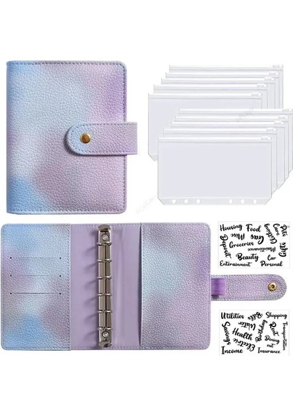 2 Etiketli Bir Set A7 A7 Pu Deri Bütçe Bağlayıcı Defter Finansal Yönetim Planlayıcısı Organizatör Para Tasarrufu Için Fermuar Nakit Zarflar (Yurt Dışından)