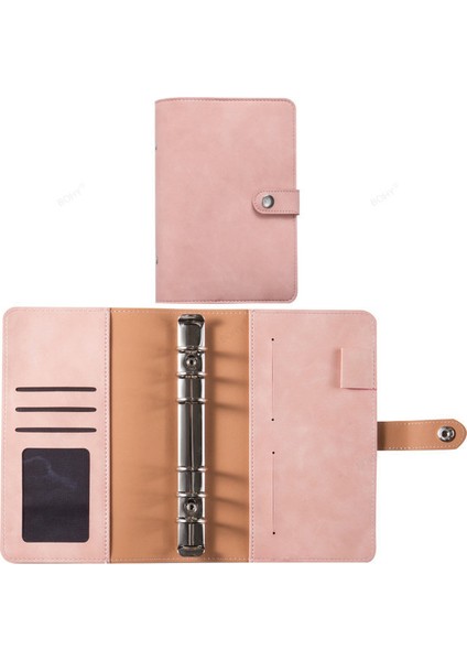 Pembe Kapak A6 A6 Pu Deri Defter Bağlayıcı Bütçe Nakit Zarflar Planlayıcısı Organizatör Bağlayıcı Cepler Kategoriler Para Tasarrufu Için Etiket Etiket (Yurt Dışından)