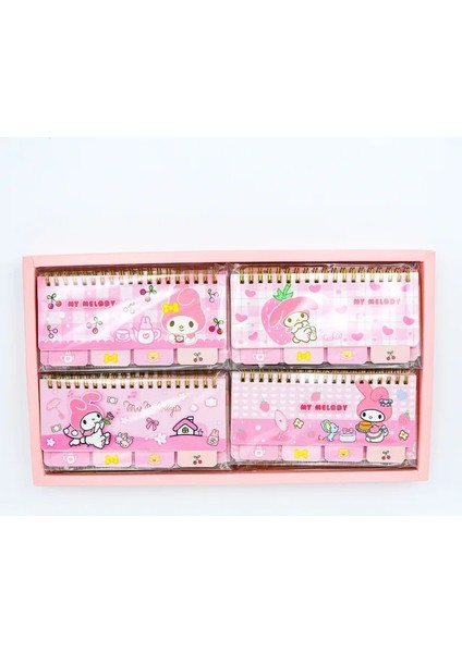 8 Adet Melody Sanrio Aile Kuromi Melody Cinnamoroll Sevimli Karikatür Öğrenci Kayıt Renkli Sayfa Piyano Tarzı Sınıflandırılmış Dizüstü Yaratıcı Not Defteri (Yurt Dışından)
