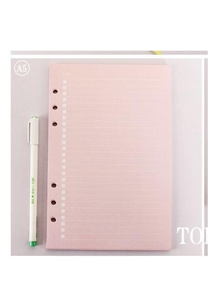 Yapılacaklar Listesi Pembe A5 A5 A6 Renkli Pembe Mor Defter Kağıdı Dolum Spiral Defter Dizin Iç Sayfa Günlük Aylık Haftalık Ajanda (Yurt Dışından)