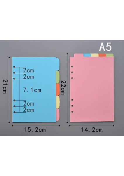 5 Renk A5 6 Delik 2 Paket Üst Taraf Planlayıcı Günlük Bölücüler A5 A6 A7 B5 A4, Siyah Kraft Beyaz Dizin Ayırıcı Kağıt Kontrol Paneli (Yurt Dışından) fırsatları