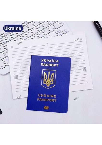 Ukrayna 9X12.5 32 Ülke Pasaport Sahne Hattı Dizüstü Mini Cep Not Defteri Filme Simülasyon Yaratıcı Hediye 3 Al 1 Bedava (Yurt Dışından)