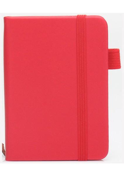 Kırmızı A7 Mini Dizüstü Elastik Kayış Günlüğü Cep Kitabı Kalın Deri Defter Retro Üniversite Öğrencileri El Yazısı Kelime Kitabı Not Defterleri (Yurt Dışından)