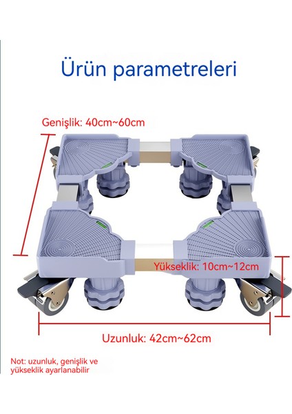 Çamaşır Makinesi Taban Çerçevesi Evrensel Kaymaz Yükseltilmiş Buzdolabı Rafı (Yurt Dışından)