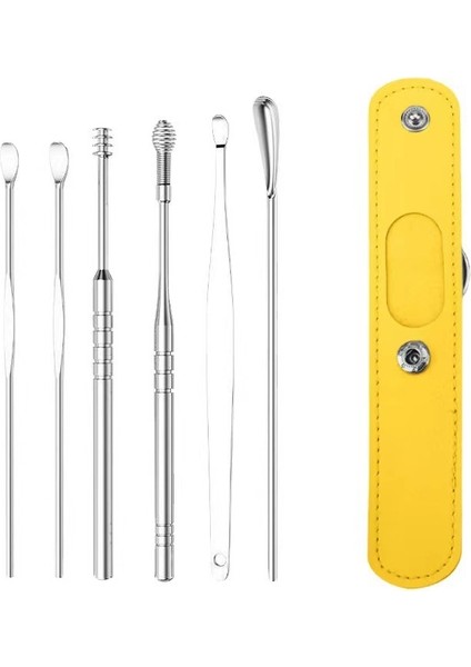 6'lı Paket Yetişkin Ev Kulak Temizleyici Taşınabilir Spiral Kulak Kepçesi Seti (Yurt Dışından)