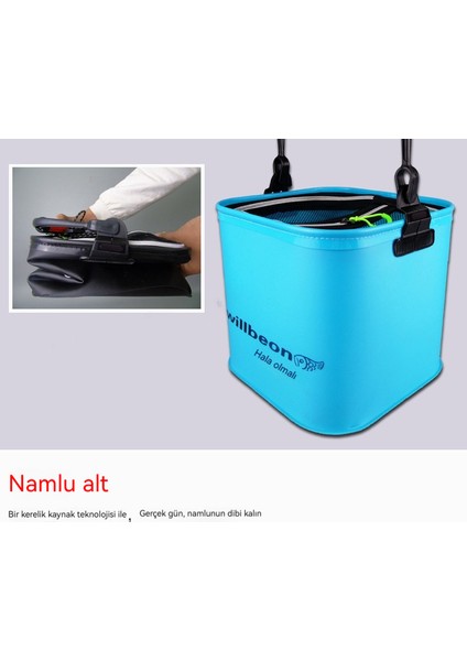 Eva Su Kovası Balıkçılık Kovası Katlanır (Yurt Dışından)