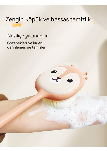 Uzun Saplı, Yumuşak Kıllı Banyo ve Duş Fırçası (Yurt Dışından)