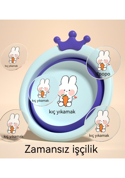 Çocuk Katlanır Lavabo Taşınabilir Taç Lavabo (Yurt Dışından)