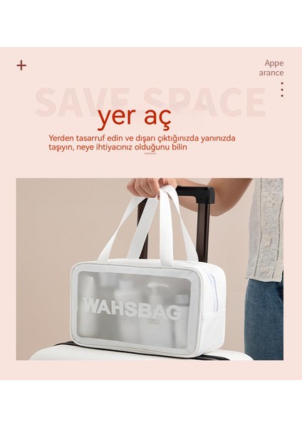 Pu Su Geçirmez Taşınabilir Şeffaf Saklama Çantası (Yurt Dışından) modelleri