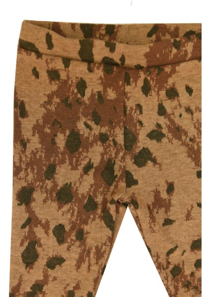 Kız Çocuk Yumuşak Dokulu Leopar Desenli Tayt fiyatları